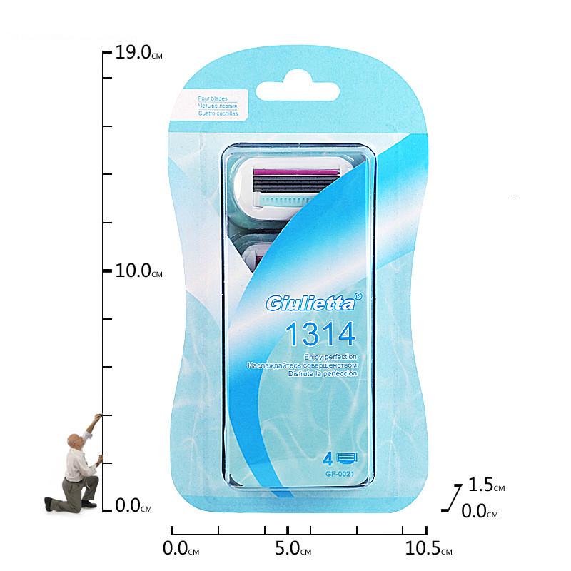 Razor Blade For Women 4pcs/lot 4 Layer Stainless Steel Shaving Blades Safety Beauty Shaver Female