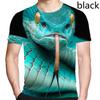 Men's T-shirt Man Summer Casual Tee Shirts 3D Printed Streetwear Snake Pattern Tops