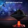 Night Lights Star Projector Flying Saucer Shape Ornaments Projector Atmosphere Lamp with Remote