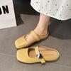 French Flat-bottomed Bag Head Slippers for Women To Wear 2025 Summer New Half-drag Women's Shoes Temperament Evening Breeze Mary Jane Sandals