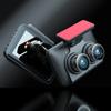 3 Cameras Dash Cam 4in Clear Car Rearview Mirror Car Video Recording Camcorder Wide Angle Car