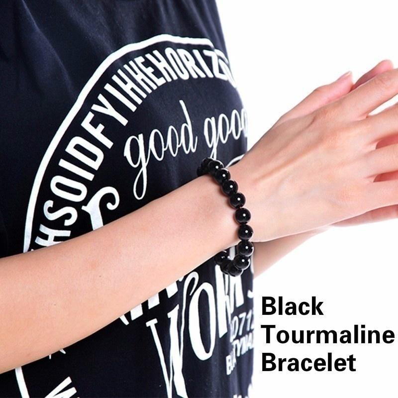 Браслет из натурального камня Черный турмалин Энергетический браслет для мужчин женщин CLE