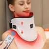 Electric Neck Traction Device Heating Vibration Massager Pain Relief Inflatable Cervical Spine Correction Collar Remote Control
