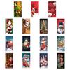 Christmas Door Cover Merry Christmas Backdrop Banner Outdoor Front Porch Door Sign for Holiday Door Wall Home Decor Photo Backgrounds
