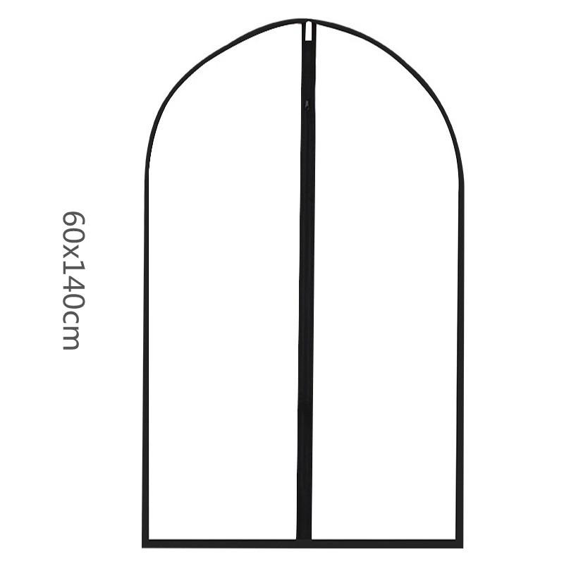 5PCs Dustproof Clothing Covers PEVA Transparent Coat Protector Wardrobe Anti-low Temperature Foldable Suit Hanging Garment Bag
