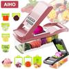 Multifunctional Vegetable Cutter Slicer Carrot Potato Grater Onion Chopper 12 In 1 With Drain Basket Kitchen Fruit Food Gadgets