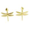 [Q5653] - Handcrafted Golden 'Cléopatra' Sleepers - 55x50 Mm (dragonflies)