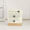 Wood Perpetual Calendar Desktop Acrylic Calendar Stand Week Month Day Display Desk Decor for Home Office Shop Bar