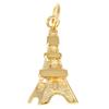 [Q3314] - Gold Plated 'Eiffel Tower' Pendant - 20x12 Mm