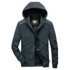 Men's Thickened Jacket Outdoor Waterproof Hooded Jacket Autumn and Winter Plus Middle-aged Jacket