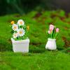 1Pc Simulation Potted Plants Dollhouse Mini Flowerpot Potted For Green Plant In Pot Doll House Furniture Home Decor