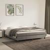 3120778 vidaXL Spring Bed Base Light Grey 160x200 Cm Velvet