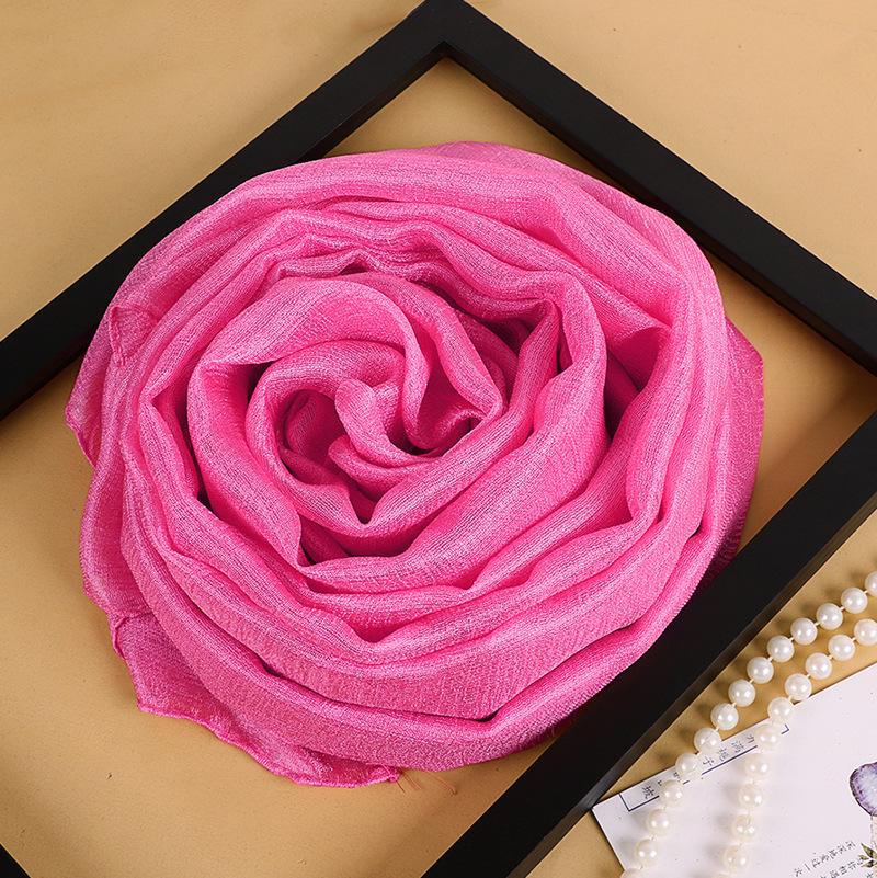 Pearlescent Korean-Style Women's Dutch Linen Scarf - Long, Smooth, and Fashionable Shawl