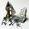 Ruins Scene Dangerous Buildings Ruins Military Buildings Blocks Toy Assembly Fierce Fighting Abandoned Buildings