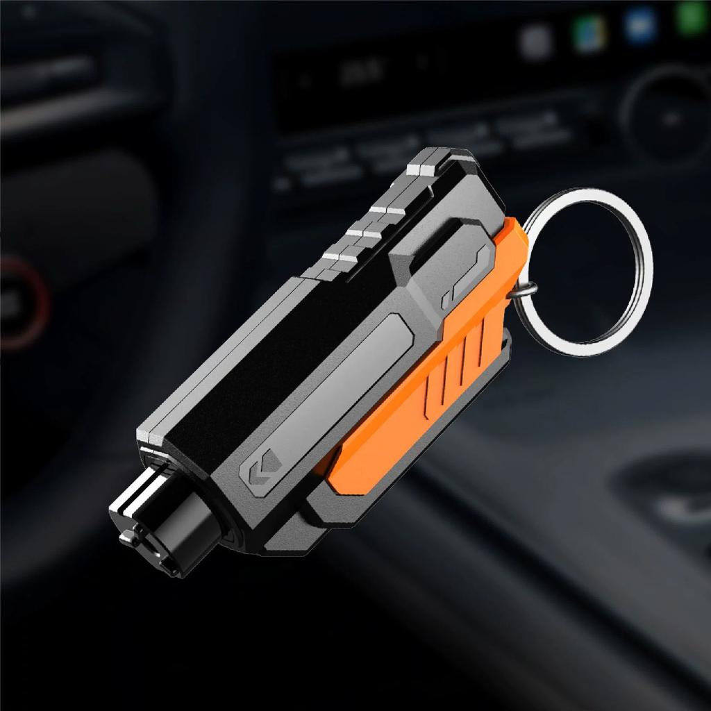 Window Breaker And Cutter Keychain,2 In 1 Car Safety Hammer Glass Break Under Water,Emergency Window Punch Escape Tool For Vehicle