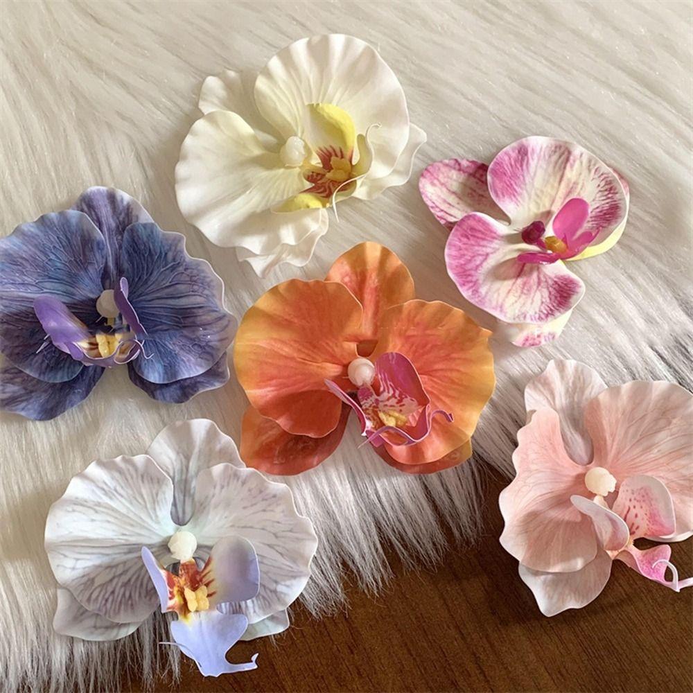 Butterfly Orchid Flower Hair Claw Bohemia Barrettes Large Shark Clip Orchid Hair Clip  Female