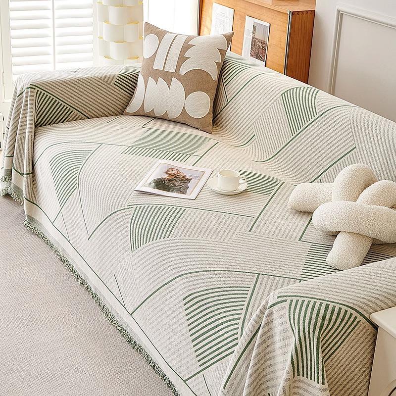 Nordic Sofa Throw Blankets Outdoor Camping Picnic Large Blanket Leisure Relax Beach Towel White Travel Rug Tassels Chenille