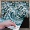 10pcs Marble Tiles Sticker Kitchen Wardrobe Bathroom Home Decor Wall Sticker Self-adhesive Crystal Hard Film Art Wall Decals