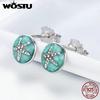 Hot Sale 925 Sterling Silver Fantasy Starfish Round Small Stud Earrings for Women