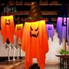 Halloween Light-up Ghost Decoration Spooky LED Witch Hat Ghost Lamp Indoor Outdoor Garden Porch Yard Haunted House Hanging Ghost Decoration