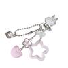 Handmade Five Pointed Star Keychain Durable Acrylic Alloy Bag Charm Accessory Lightweight Portable Keyring Decor
