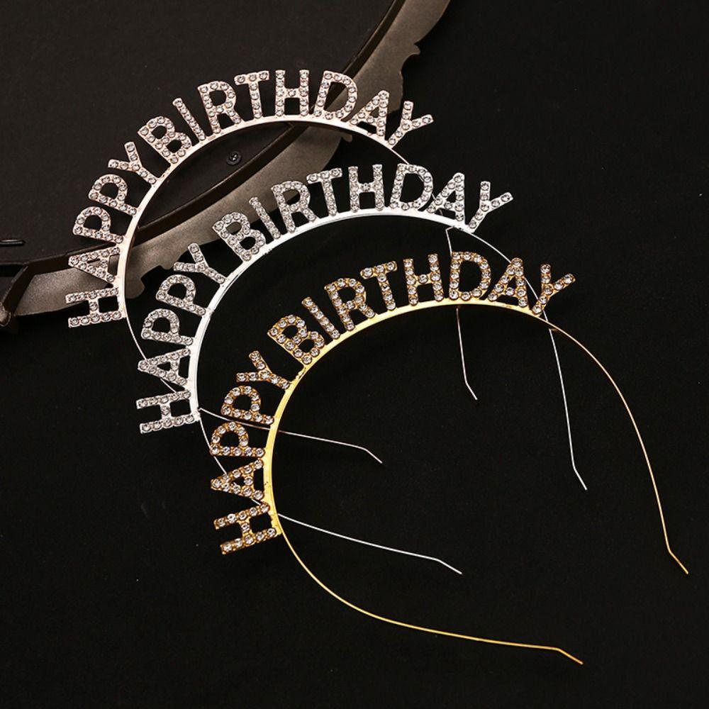 Birthday Gift Birthday Queen Headband Female Jewelry Birthday Hair Hoop Crown Women
