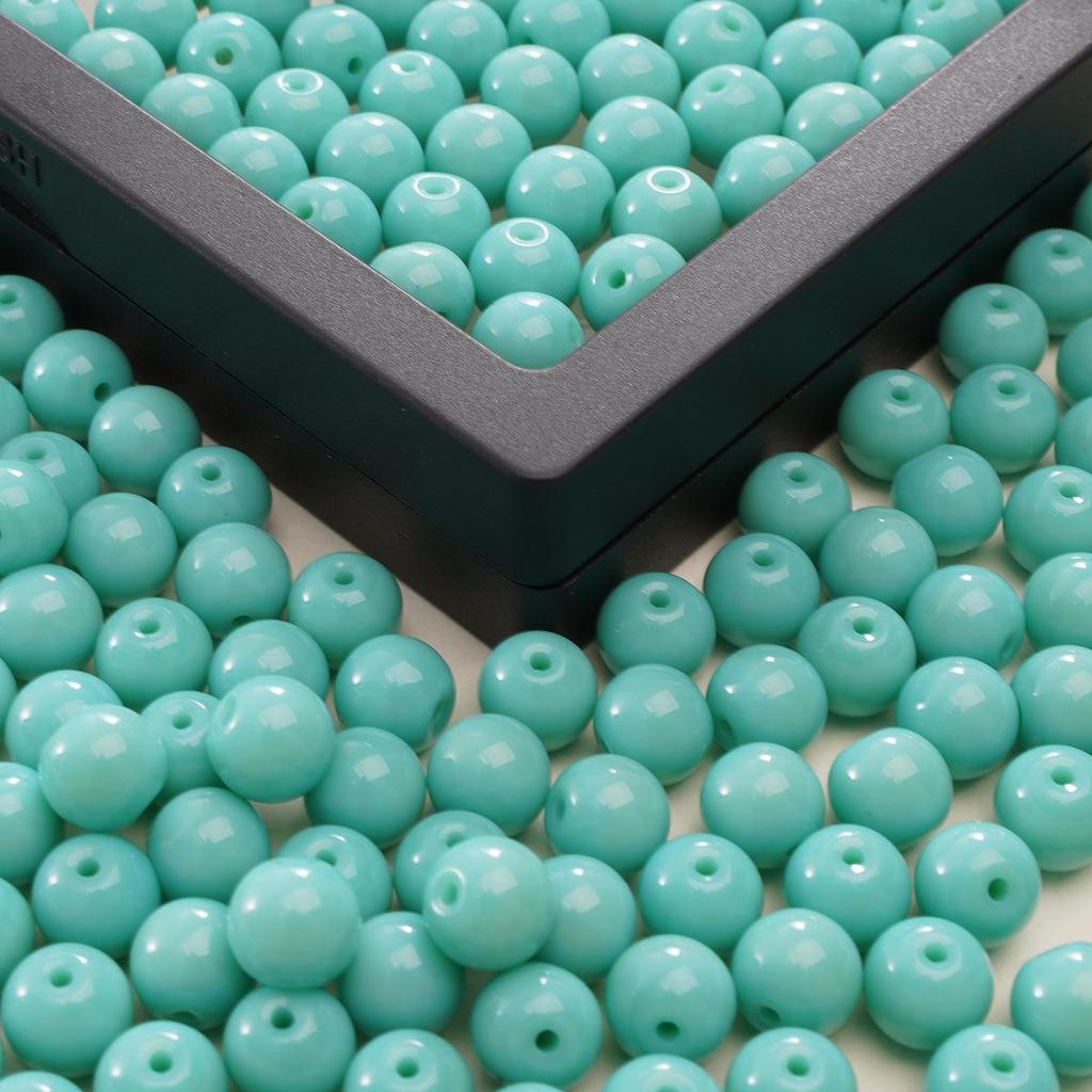 8mm Solid Color Glass Round Beads for DIY Necklace and Bracelet Jewelry Making