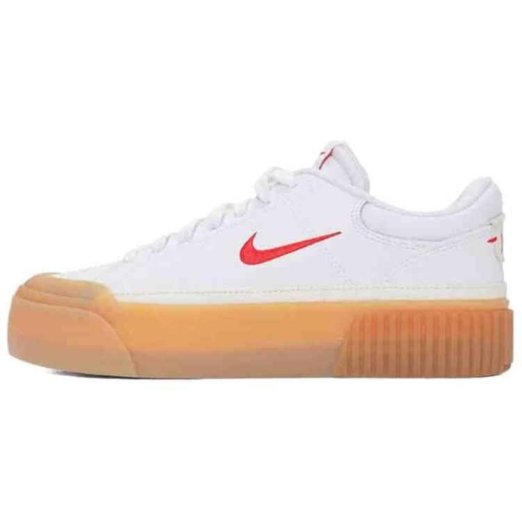 Nike Court Legacy Lift White University Red Gum Women Sneakers Gum-Yellow Sail FV5526-103