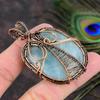 Aquamarine Handmade Copper Wire Wrap Jewelry Pendant 2.36 L8h70