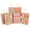 5pcs Kraft Paper Gift Bags Merry Christmas Candy Cookie Packaging Bag Boxes Natal Kids Favors 2026 New Year Party Decoration