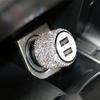 Bling Bling USB Car Charger 5V 2.1A Dual USB Port Fast Adapter Car Decor Styling Diamond Car Accessories Interior for Woman