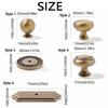 Gold Round Brass Cabinet Pull Nordic Cabinet Door Handle Wardrobe Pulls  Drawer Cabinet