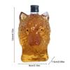 Funny Wolf Crested Whiskey Bottle Engraved Vintage Wolf Themed Whiskey Decanter Liquor Bottle Unique Bar Gift for Men