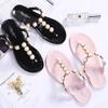 Women Beach Sandals Crystal Jelly Flip Flops Women's Fashion Outside Summer Flat Bottom Slippers Ladies Shoes