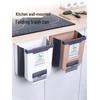 Folding Wall-Mounted Kitchen Trash Can - Large Capacity, Cabinet Door Hanging Waste Basket for Creative Waste Classification