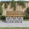 VidaXL Design Gabion Garden Bench 103x70x65 Cm Impregnated Pine Wood 834376
