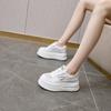 2025 New Thick-soled Leather Little White Shoes Women's Mesh Single Shoes Sports Shoes Women's Korean Version Inner Height-increasing Casual Board Sh
