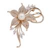 High-End Floral Brooch Corsage: Niche Design Suit Pin for Women