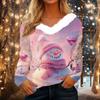 Long Sleeve Shirts For Women Cute Tops Christmas Prints Tees Blouses Casual Plus Size Basic Tops Pullover