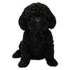 Ubia Sitting Toy Poodle Black, 13 X 9 X 13.5 Cm, Doll Figurine, Animal Ornament, Garden Decoration, Realistic, Cute Dog, H24126-3