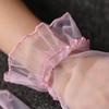 Ultra Thin Gauze Lace Gloves Short Wedding Mesh Gloves Elastic Women Tulle Gloves  Ladies