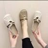 2025 New Retro Ethnic Wind Hole Hole Single Shoes Soft Sole Women's Shoes 2025 Summer New Comfortable Versatile Hollow One