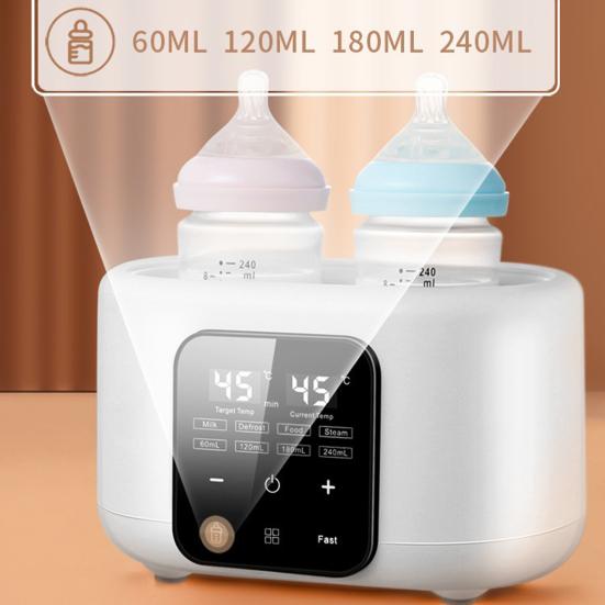 Baby Bottle Warmer Sterilizers Dryer Quick Heat Breastmilk Time Adjustment Baby Bottle Heater Adjustable Temperature Bottle Warmer for Travel