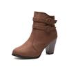 Autumn Winter Women High-heeled Boots Comfortable Warm Women's Cotton Shoes New Wear-resistant Non-slip Womens Boots Botas Mujer