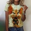 Funny Kawaii Animal Graphic Oversize Women's T Shirts Casual Short Sleeve Top Female Fashion Clothing Ladies