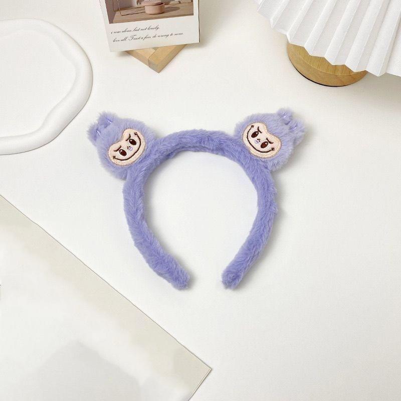 Explosive 2025 Rab Hair Hoop Ear Plush Headband Hair Accessories Cute Cartoon Rab Face Wash Press Hair Clip