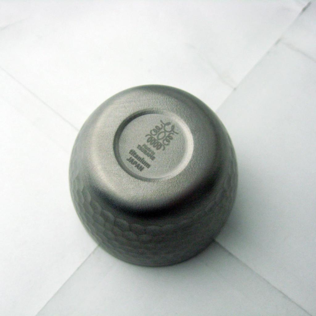 Titanium Hammered Sake Cup (double Structure)