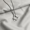 Geometric Triangle Square Combination Titanium Steel Hip-Hop Necklace Men'S Trendy Handsome Soil Cool Simple Pendant Accessories