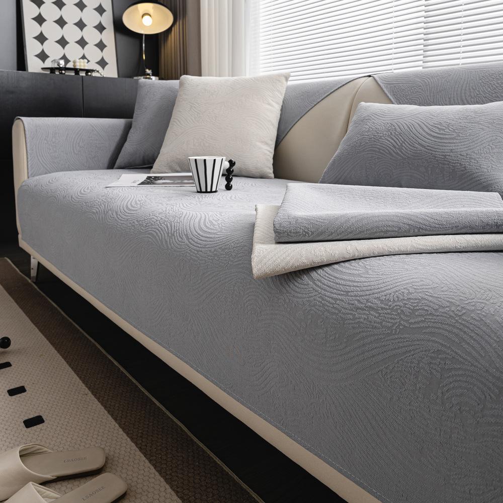 Chenier Sofa Cushion, All-Season Non-Slip Cloth Cover Cloth Leather Sofa Cover  New Seat Cushion, Backrest Armrest