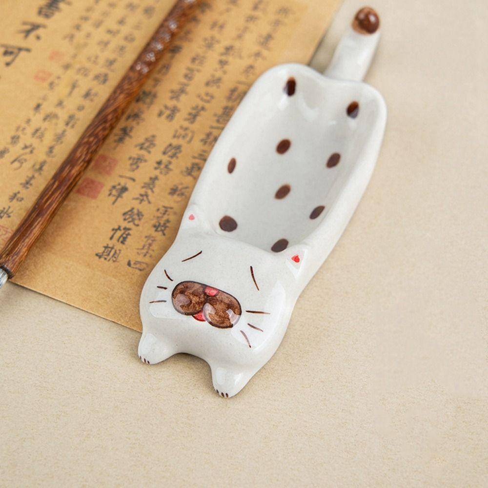 Cute Cat Ceramic Small Dish Mini Mustard Pesto Tomato Ketchup Soy Sauce Dish Seasoning Plates With Handle For Home Restaurant